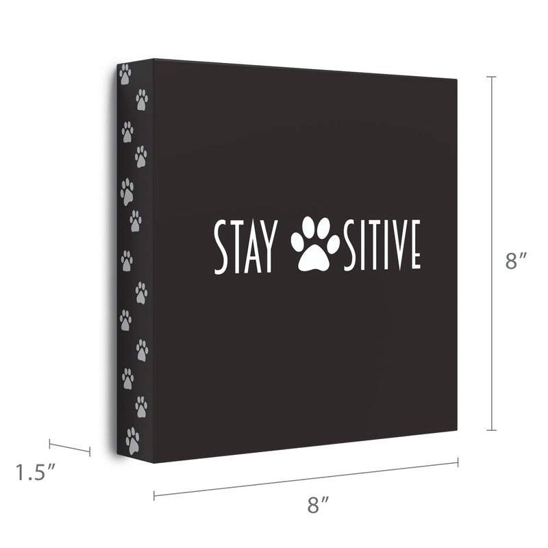 Barnyard Designs Wooden Box Sign Motivation - Desk Decor, Primitive Office Decor for Women, Inspirational Quotes (Stay Pawsitive) - Image 4